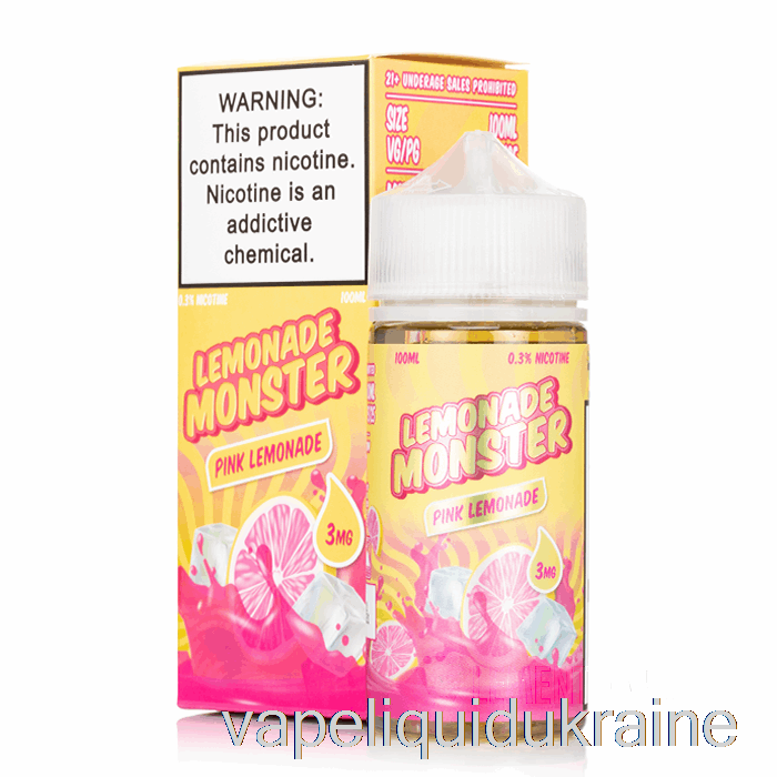 Vape Liquid Ukraine Pink Lemonade - Lemonade Monster - 100mL 0mg
